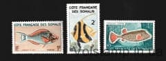1959 French Somaliland Incomplete stamp series (Fish and Birds) MNH №320-321, 323