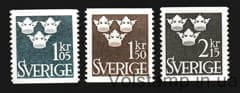 1962 Sweden (Three Crowns) MNH №492-494