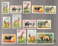 1964 Бурунди Неполная серия марок (Фауна) Гашеная №87-98, 101