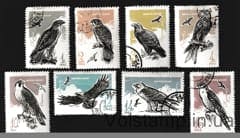 1965 серия марок Хищные птицы Гашеная №3196-3203