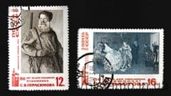 1965 серія марок Російське образотворче мистецтво Гашена №3219-3220