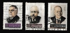 1966 stamp series Scientists of our Motherland Used №3252-3254