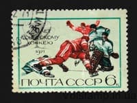 1971 марка 25 лет советскому хоккею Гашеная №4011