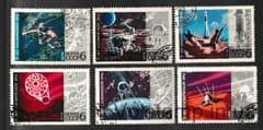 1972 серия марок 15 лет космической эры Гашеная №4092-4097