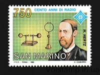 1992 Серія марок Сан-Маріно (Генріх Рудольф Герц) MNH №1495