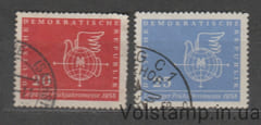 1958 ГДР Серия марок (Лейпцигская весенняя ярмарка, голуби) Гашеные №618-619