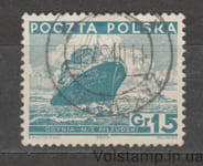 1935 Польша Марка (Пилсудский (лайнер), корабль) Гашеная №303