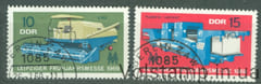 1958 ГДР Серия марок (Лейпцигская весенняя ярмарка, печатные машины, сельскохозяйственные машины) Гашеные №1448-1449