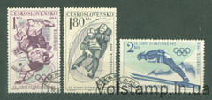 1964 Чехословаччина Серія марок (Зимові Олімпійські ігри 1964 року в Інсбруку) Гашені №1447-1449