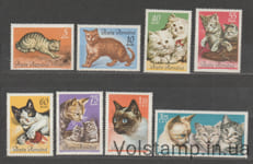1965 Румыния Серия марок (Домашние кошки) MNH №2387-2394