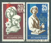 1967 GDR Stamp series (20 years of the Democratic Women's Federation of Germany, children) Used №1256-1257