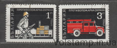 1970 Болгария Серия марок (Противопожарная защита, пожарные машины) Гашеные №2034-2035