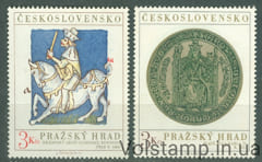 1973 Чехословакия Серия марок (Пражский Град, искусство, кони) MNH №2141-2142