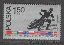 1973 Польша Марка (Транспорт, мотоцикл) MNH №2273