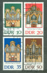1976 ГДР Серия марок (Органы Зильбермана, музыкальные инструменты) Гашеные №2111-2114
