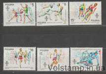 1984 Польша Серия марок (Спорт, Олимпийские игры 1984 года – Лос-Анджелес и Сараево) MNH №2913-2918