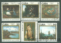 1989 Куба Серия марок (Картины из Национального музея, живопись) Гашеные №3336-3341