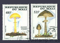 1992 Мали Серия марок (Грибы) Гашеные №1155-1156