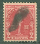 1930 США Марка (Статут Джорджа Вашингтона, Бреддокс-Філд, Пенсільванія) Гашена №329