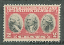 1931 США Марка (Граф де Рошамбо, Вашингтон и граф де Грасс) MNH №333