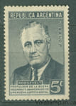 1946 Аргентина Марка (1-я годовщина смерти Франклина Д. Рузвельта (1882-1945)) MNH №526