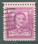 1949 USA Stamp (Edgar Allan Poe, person) Used №600