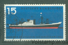 1957 Германия, Федеративная Республика Марка (Современный пассажирский грузовой корабль) Гашеная №257