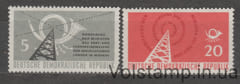1958 ГДР Серия марок (Конференция почтовых министров, телекоммуникации) MNH №620-621