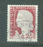 1960 Франция Марка (Марианна (Декарис), личность) Гашеная №1316