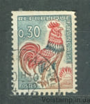 1962 Франция Марка (Галльский петух, фауна) Гашеная №1384