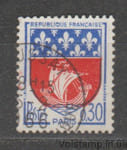 1965 Франция Марка (Гербы) Гашеная №1497