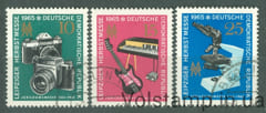 1965 ГДР Серия марок (Лейпцигская осенняя ярмарка 1965 года) Гашеные №1130-1132
