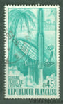 1970 Франция Марка (Запуск ракеты Diamant B из Гайаны) Гашеная №1705