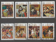 1971 Аджман Серія марок (Добробут: Картини, живопис) Гашені №710-717