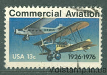 1976 USA Stamp (Commercial Aviation 1926-1976) Used №1254