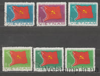1976 Вьетнам Серия марок (Вьетнамская рабочая партия, 4-й национальный конгресс, флаги) Гашеные №874-879