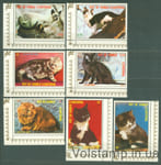 1978 Экваториальная Гвинея Серия марок (Домашние кошки) MNH №1394-1400