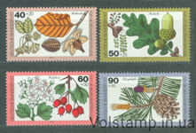 1979 Германия, Федеративная Республика Серия марок (Лесные фрукты, флора) MNH №1024-1027