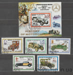 1986 Северная Корея Серия марок + блок (История автомобилей) Гашеные №2713-2717 + БЛ211