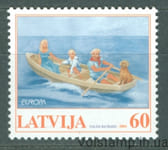 2004 Латвия Марка (Европа - Праздники - Семья в весельной лодке) MNH №613