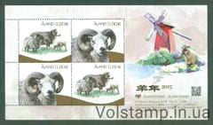 2012 Аландські острови Блок (Китайські знаки зодіаку, вівці) MNH №БЛ 14