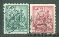 1937 Чехословакия Серия марок (20-летие битвы под Зборовом, Украина) Гашеные №373-374