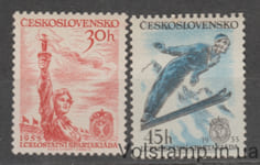 1955 Чехословакия Серия марок (Первая Национальная Спартакиада) MNH №890-891