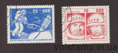 1965 ГДР Серия марок (Восход 2, космос) Гашеные №1098-1099
