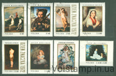 1972 Польша Серия марок (День марки - польские картины, живопись) Гашеные №2187-2194