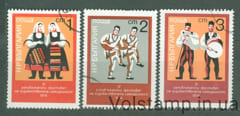 1974 Болгария Серия марок (Фестиваль любительского искусства и 4-й Национальный день спорта, музыка) Гашеные №2338-2340