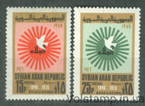 1975 Syria Series of stamps (Evacuation, 29th Anniversary, pigeons) MNH №1290-1291