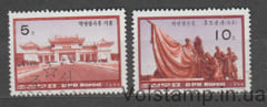 1986 Северная Корея Серия марок (Скульптуры, ронзовая скульптура драпированного флага, солдата и рабочих) Гашеные №2721-2722