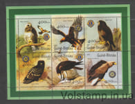 2001 Гвінея-Бісау Малий аркуш (Хижі птахи) MNH №1446-1451