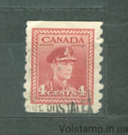 1943 Канада Марка (Король Георг VI в военной форме) Гашеная №221